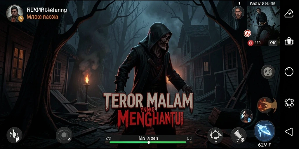Tampilan gameplay menyeramkan dari 62VIP yang penuh ketegangan.