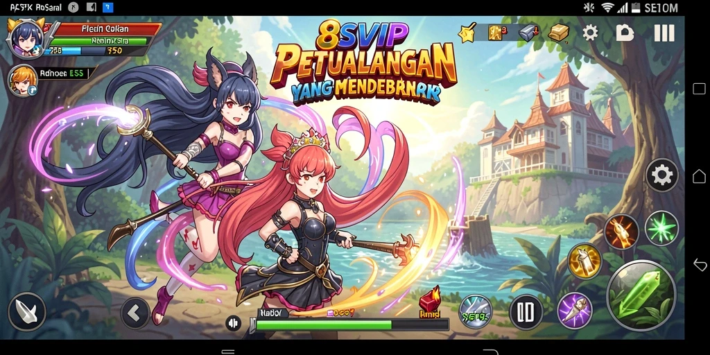 Tampilan gameplay dari 8SVIP yang penuh warna dan dinamis.