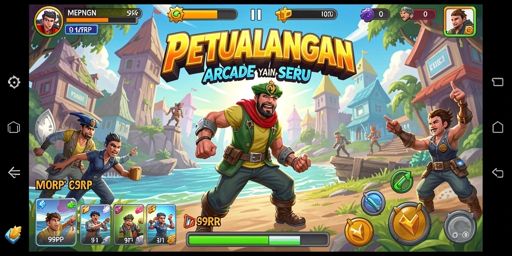 Tangkapan layar gameplay 99RP menunjukkan aksi seru dalam permainan Arcade.