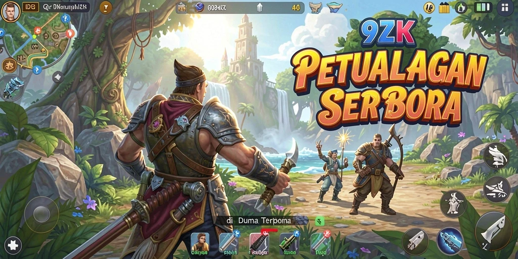 Gameplay menarik dalam dunia terbuka 9ZK yang luas.