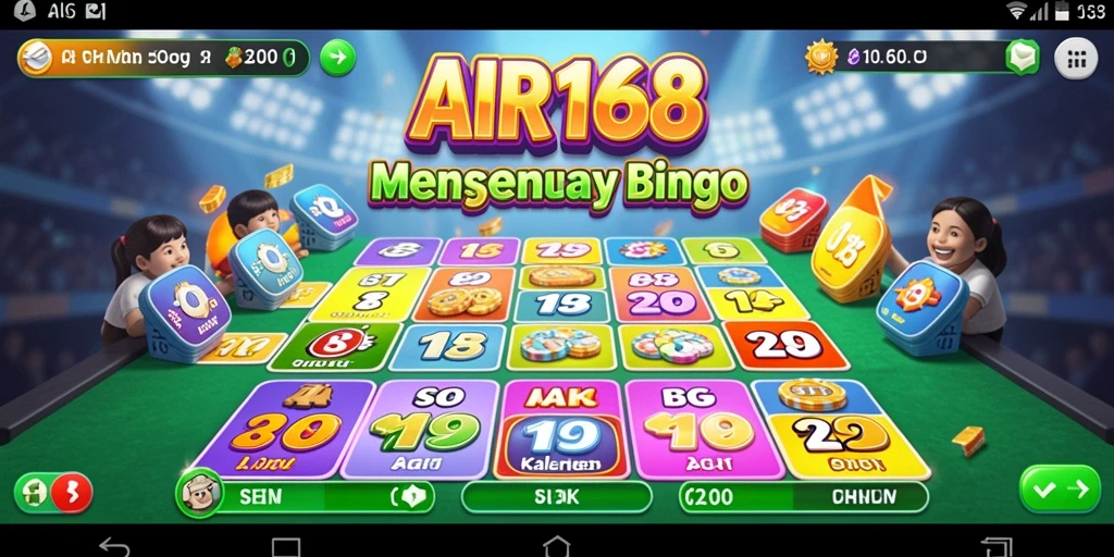 Screenshot gameplay menunjukkan keseruan permainan Bingo di AIR168.