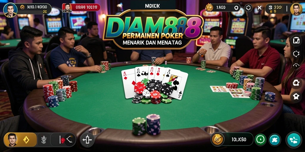 Tampilan gameplay menarik dari aplikasi poker DAM88.