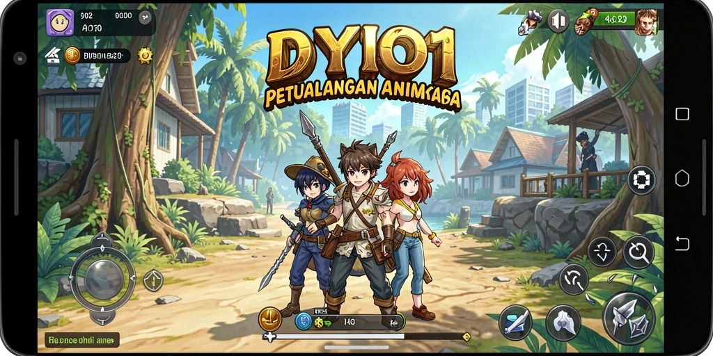 Screenshot DYO1 menunjukkan grafik anime yang memukau dan aksi seru dalam gameplay.