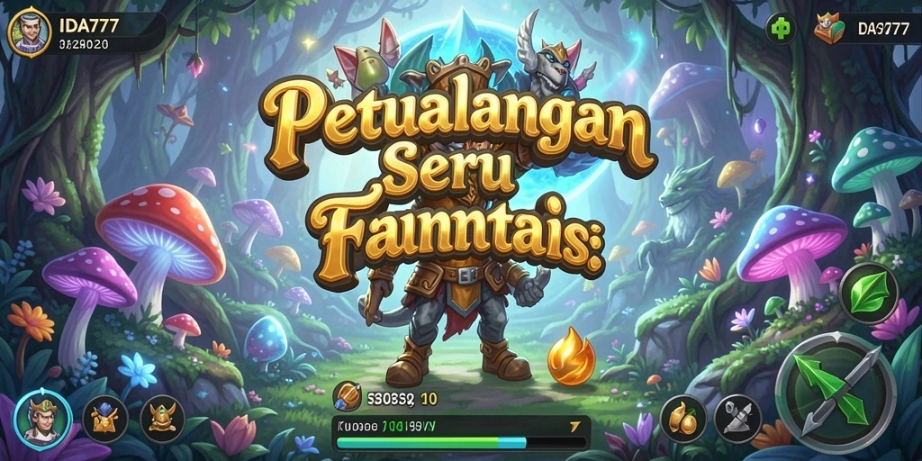 Screenshot gameplay IDA777 yang memperlihatkan dunia petualangan yang luas.