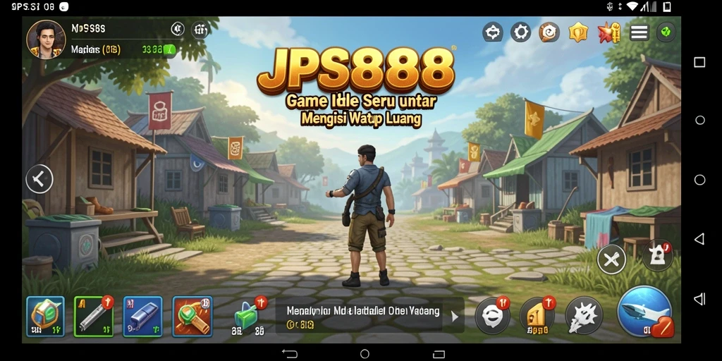 Tampilan gameplay JPS888 yang menonjolkan elemen Idle.
