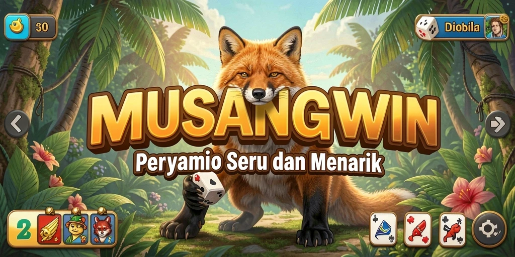 Tampilan gameplay menarik dari MUSANGWIN dalam permainan Domino.