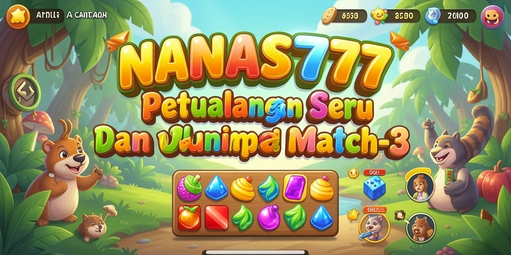 Tangkapan layar permainan NANAS777 yang menunjukkan kombinasi buah-buahan warna-warni.