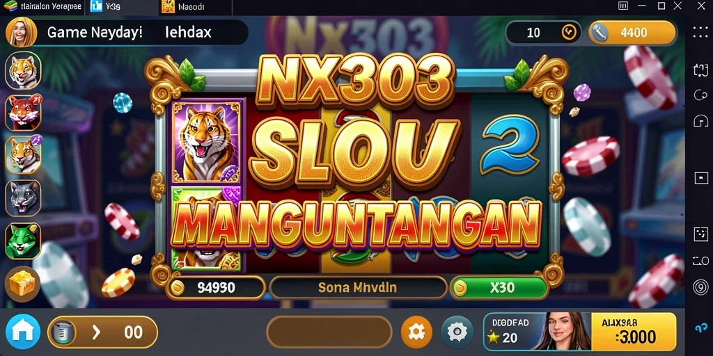 Screenshot gameplay NX303 dengan aksi putaran Slot yang mendebarkan.