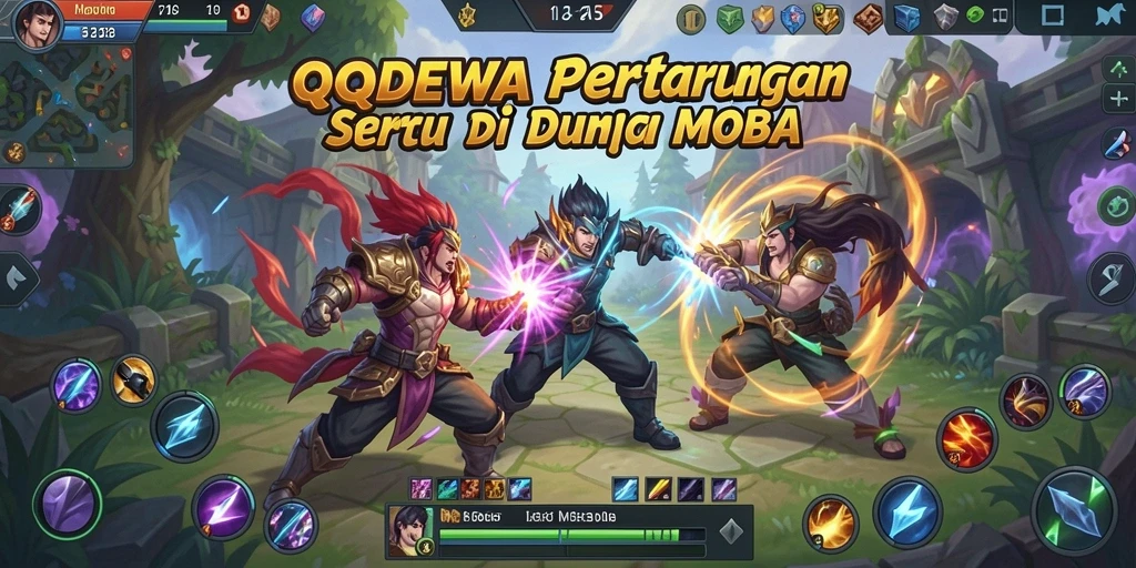 Gameplay seru dalam <strong>QQDEWA</strong> dengan pertarungan tim yang dramatis.