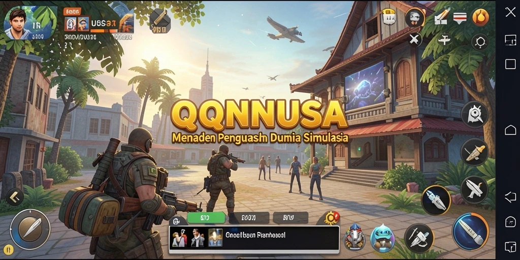 Tangkapan layar QQNUSA menunjukkan gameplay simulasi yang menarik.