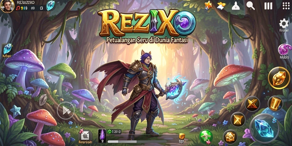 Tampilan gameplay seru dan menantang di REZIXO.