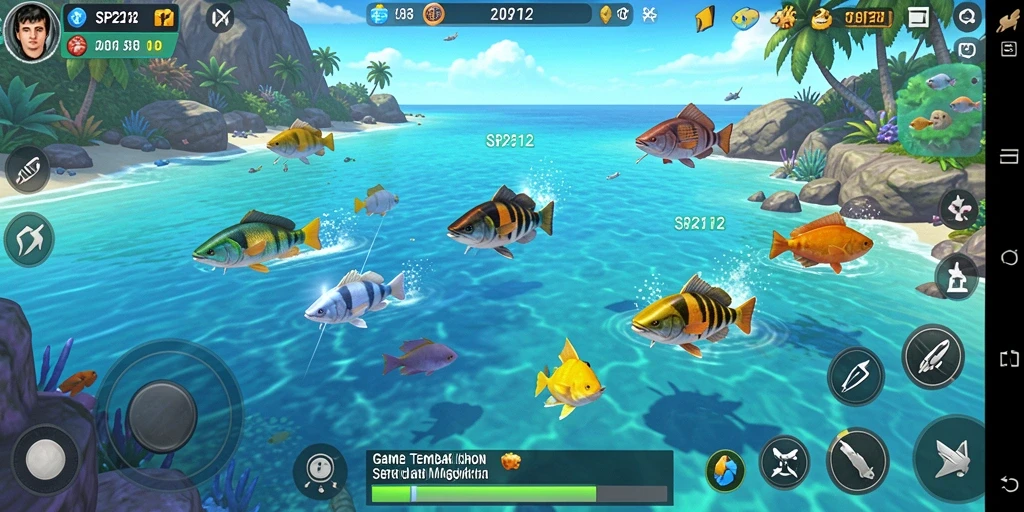 Gameplay SP212 yang menarik saat menangkap berbagai jenis ikan.