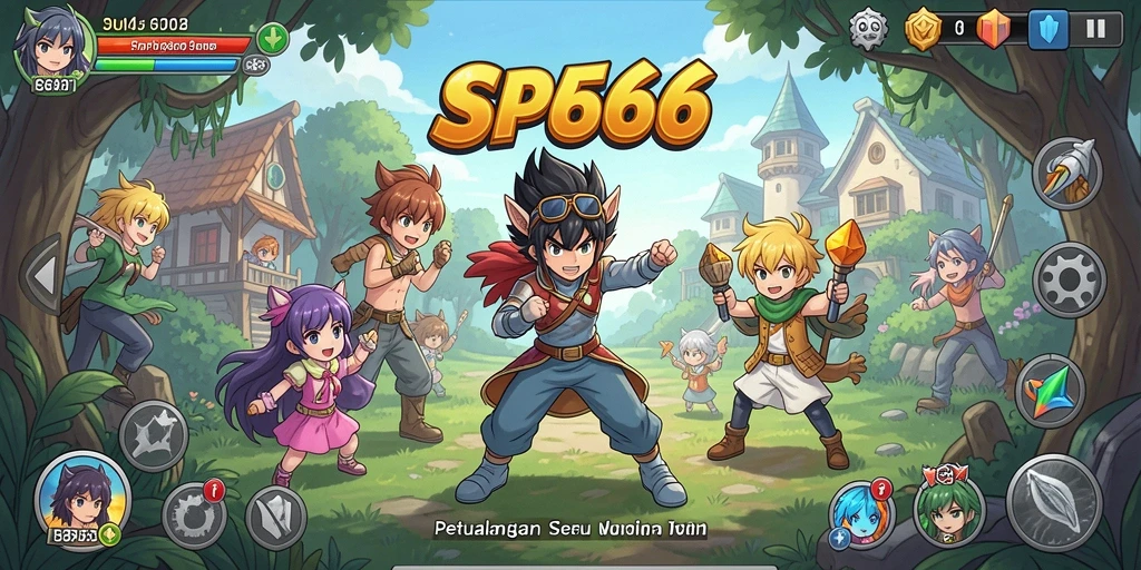 Gameplay seru dan grafis menakjubkan dari SP666 menunjukkan dunia anime yang menarik.