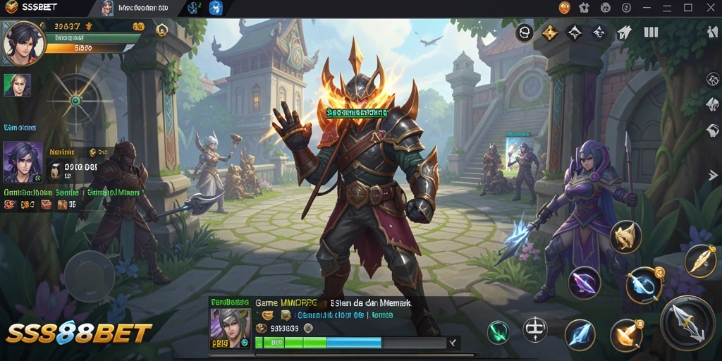 Tampilan gameplay seru dari SS88BET saat berpetualang di dunia MMORPG.
