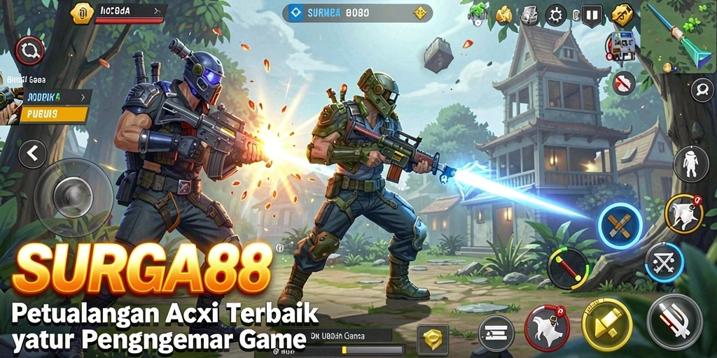 Tampilan gameplay ACTION yang mendebarkan pada SURGA88.