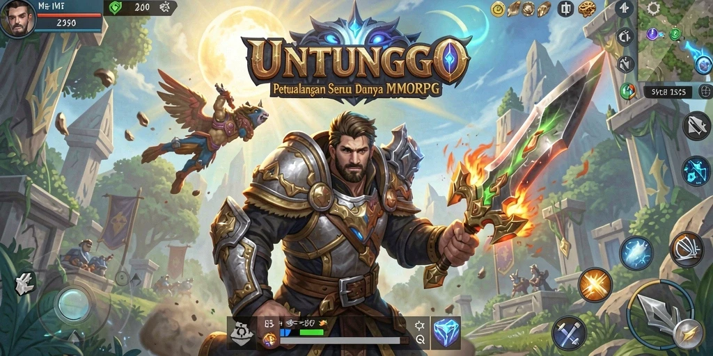 Tampilan gameplay seru di dunia fantastis UNTUNGGO.