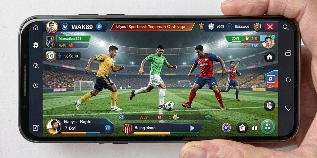 Screenshot utama menampilkan antarmuka taruhan olahraga WAK89 yang dinamis.