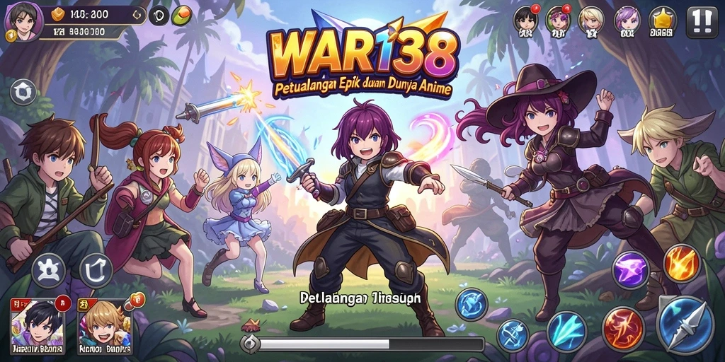 Tampilan gameplay seru dari karakter anime yang menakjubkan.