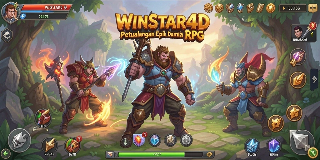 Tampilan gameplay <strong>WINSTAR4D</strong> dengan petualangan seru dan karakter yang menawan.