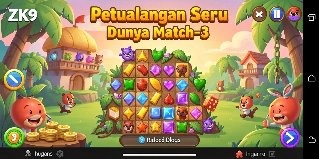 Tampilan gameplay ZK9 yang menantang dan seru.